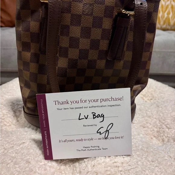 Louis Vuitton Damier Ebene Marais Bucket Bag PM - Picture 3 of 8